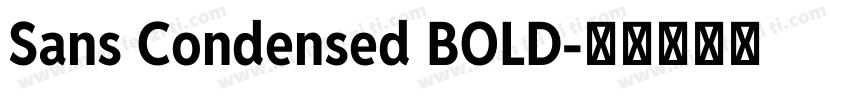 Sans Condensed BOLD字体转换